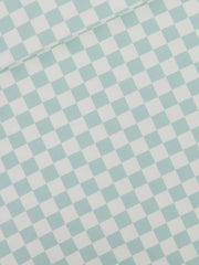 Load image into Gallery viewer, Checkers French Terry | Off White/Granite Green | See You At Six | By The Half Yard