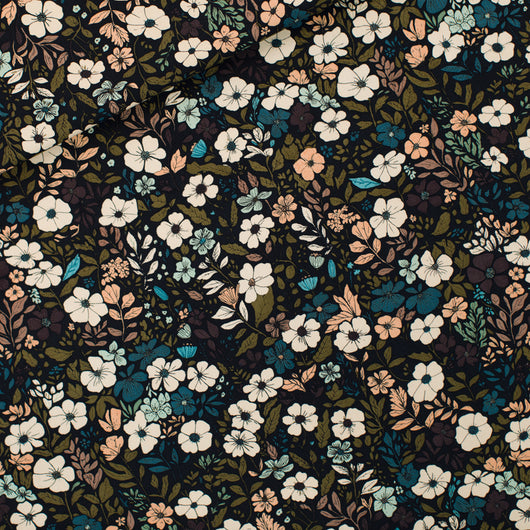 Flower Harvest Cotton Canvas Gabardine Twill | See You At Six | By The Half Yard