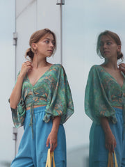 Load image into Gallery viewer, Green Pastures Ecovero Viscose Satin | See You At Six | By The Half Yard