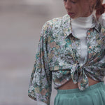 Load image into Gallery viewer, Imagine All The Flowers Ecovero Viscose Satin | See You At Six | By The Half Yard
