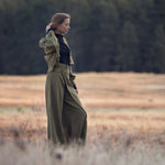 Load image into Gallery viewer, Lizard Green Linen Viscose | See You At Six | By The Half Yard
