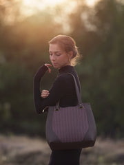 Load image into Gallery viewer, Raisin Lines 2N Cotton Canvas Gabardine Twill | See You At Six | By The Half Yard