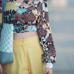 Load image into Gallery viewer, Sea Garden Ecovero Viscose Satin | See You At Six | By The Half Yard
