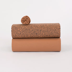 Season Greenings French Terry | Copper Brown | See You At Six | By The Half Yard