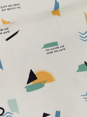 Load image into Gallery viewer, Shape The World French Terry | Off White | See You At Six | By The Half Yard