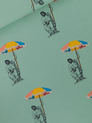 Load image into Gallery viewer, Zeus Needs Shade French Terry | Granite Green | See You At Six | By The Half Yard