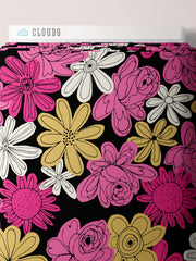 Load image into Gallery viewer, Black Floral Explosion Rayon | Summer Sun | Cloud9