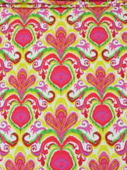 Load image into Gallery viewer, Pink/Yellow/Green Ikat Swim Tricot | Italian Designer Deadstock | By The Half Yard
