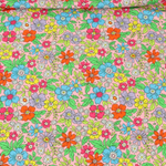 Load image into Gallery viewer, Cartoony Flowers on Pink Swim Tricot | Italian Designer Deadstock | By The Half Yard
