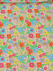 Load image into Gallery viewer, Cartoony Flowers on Pink Swim Tricot | Italian Designer Deadstock | By The Half Yard
