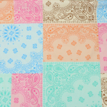 Load image into Gallery viewer, Bandana Pastel Blocks Swim Tricot | Italian Designer Deadstock | By The Half Yard
