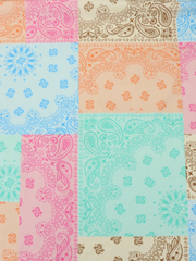 Load image into Gallery viewer, Bandana Pastel Blocks Swim Tricot | Italian Designer Deadstock | By The Half Yard
