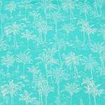 Load image into Gallery viewer, Palm Bay on Aqua Swim Tricot | Italian Designer Deadstock | By The Half Yard
