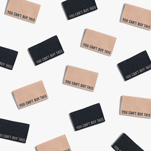 "You Can't Buy This" Woven Labels | Pack of 6 | Kylie And The Machine