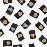 Load image into Gallery viewer, Metallic Rainbow Woven Labels | Pack of 8 | Sarah Hearts
