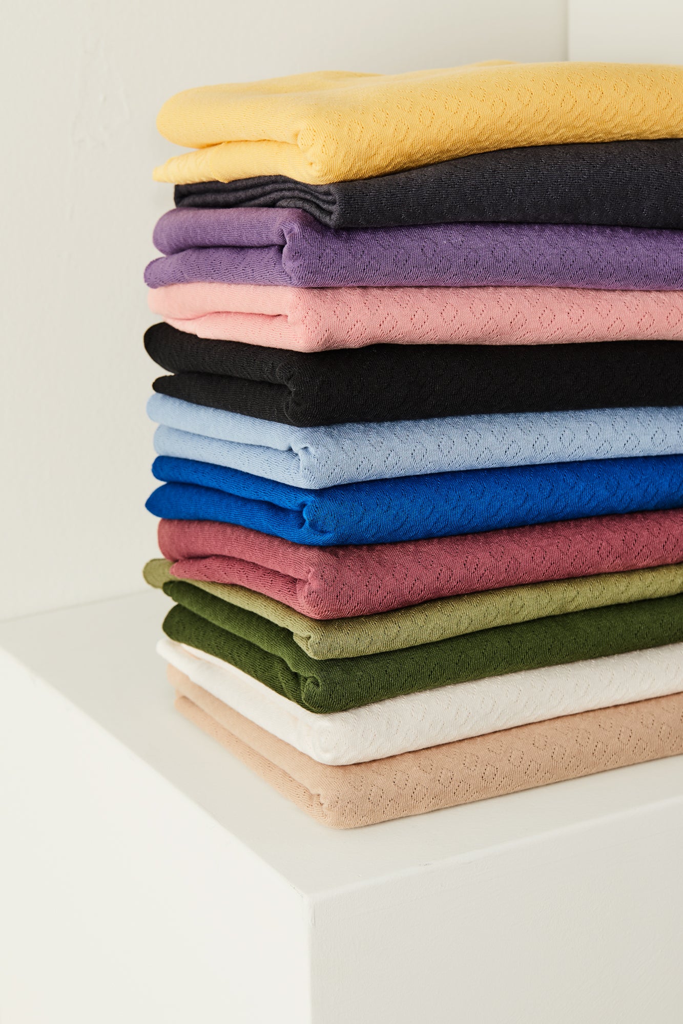 Pointelle Knit - Peach - Thread Count Fabrics