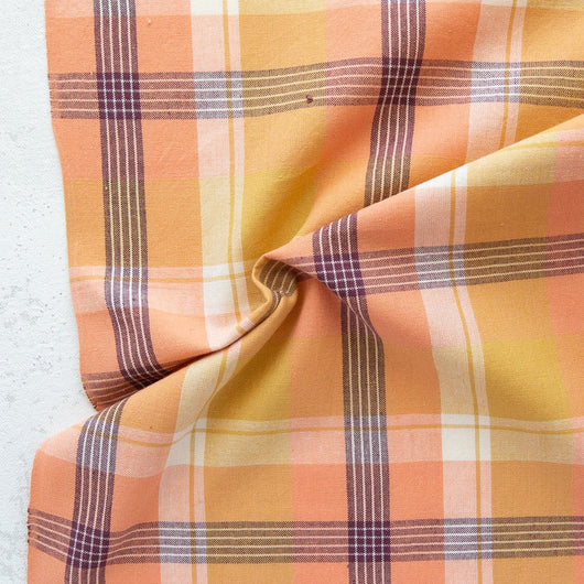 Apricot Arcade Plaid Woven | Fableism Supply Co