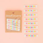 Load image into Gallery viewer, Colorful "Handmade" Woven Labels | Pack of 8 | Sarah Hearts
