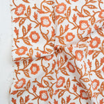 Load image into Gallery viewer, Trumpet Vines in Sienna | Indian Block Print: Cottage | Fableism Supply Co

