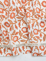 Load image into Gallery viewer, Trumpet Vines in Sienna | Indian Block Print: Cottage | Fableism Supply Co