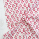 Load image into Gallery viewer, Stamp Floral in Pink | Indian Block Print: Cottage | Fableism Supply Co
