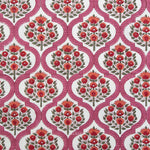 Load image into Gallery viewer, Lattice Floral in Pink | Indian Block Print: Cottage | Fableism Supply Co
