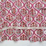 Load image into Gallery viewer, Lattice Floral in Pink | Indian Block Print: Cottage | Fableism Supply Co
