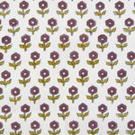 Load image into Gallery viewer, Flowerling in Eggplant | Indian Block Print: Cottage | Fableism Supply Co

