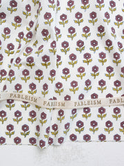 Load image into Gallery viewer, Flowerling in Eggplant | Indian Block Print: Cottage | Fableism Supply Co