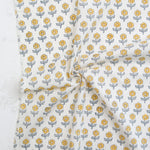 Load image into Gallery viewer, Flowerling in Yellow | Indian Block Print: Cottage | Fableism Supply Co
