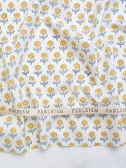 Load image into Gallery viewer, Flowerling in Yellow | Indian Block Print: Cottage | Fableism Supply Co