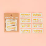 Load image into Gallery viewer, Handmade With Love Woven Labels | Pack of 8 | Sarah Hearts
