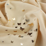 Load image into Gallery viewer, Butterflies 2 Tone Foil on Beige French Terry

