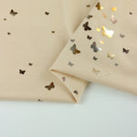 Load image into Gallery viewer, Butterflies 2 Tone Foil on Beige French Terry
