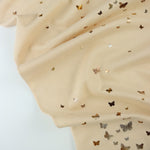 Load image into Gallery viewer, Butterflies 2 Tone Foil on Beige French Terry
