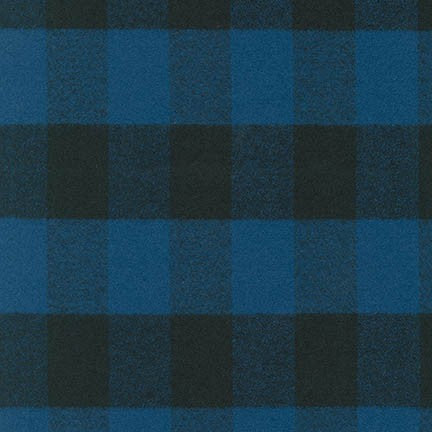 Blue/Black Buffalo Check | Mammoth Flannel | Robert Kaufman