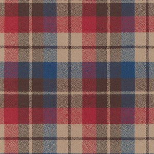 Cherry/Navy/Tan/Aubergine Plaid | Mammoth Flannel | Robert Kaufman