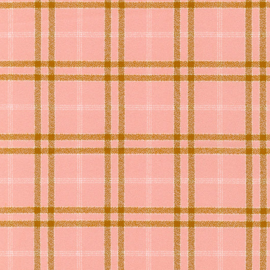 Peach/Toffee Plaid | Mammoth Flannel | Robert Kaufman