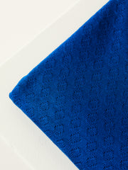 Load image into Gallery viewer, Intense Blue Organic Gem Pointelle Knit | Mind The Maker | By The Half Yard