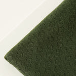 Load image into Gallery viewer, Green Khaki Organic Gem Pointelle Knit | Mind The Maker | By The Half Yard
