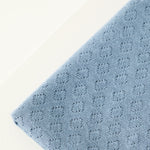 Load image into Gallery viewer, Faded Blue Organic Gem Pointelle Knit | Mind The Maker | By The Half Yard
