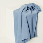 Load image into Gallery viewer, Faded Blue Organic Gem Pointelle Knit | Mind The Maker | By The Half Yard
