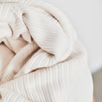 Load image into Gallery viewer, Creamy White Organic Selanik Rib Knit | Mind The Maker | By The Half Yard
