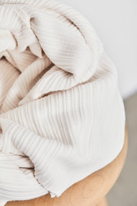 Creamy White Organic Selanik Rib Knit | Mind The Maker | By The Half Yard