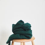 Load image into Gallery viewer, Bottle Green Organic Selanik Rib Knit | Mind The Maker | By The Half Yard
