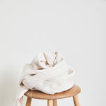Load image into Gallery viewer, Creamy White Organic Selanik Rib Knit | Mind The Maker | By The Half Yard
