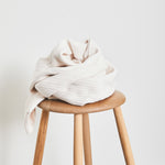 Load image into Gallery viewer, Creamy White Organic Selanik Rib Knit | Mind The Maker | By The Half Yard
