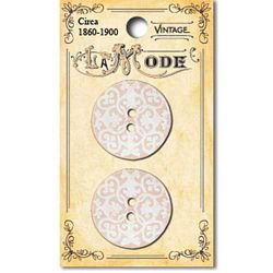 1" Vintage Scroll Buttons | LaMode