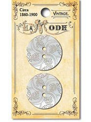 Load image into Gallery viewer, 1" Art Nouveau Flower Pearl Buttons | LaMode