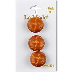 3/4" Tan Imitation Leather Buttons | LaMode